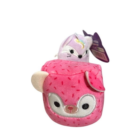 Squishmallows Squishville Mini-Squishmallow Fox And Hedgehog Vehicle, 2in - Picture 2 of 6